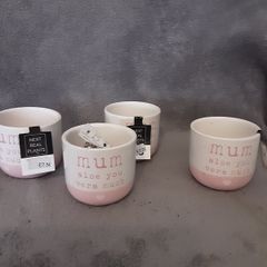 Miniature Ceramic Planter Pots x 4 .. Final Price Drop