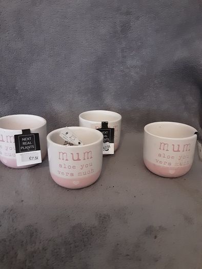 Miniature Ceramic Planter Pots x 4 .. Final Price Drop