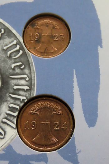 90 EURO Retail - German Silver Mark 1924 Antique coins set Weimar Republic - 1918-1933 | 89.99 euro issue price