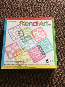 Vintage Stencil Art set by Tupperware Tuppertoys -Age 3+