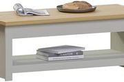 Arlington Coffee Table 1 Shelf Storage MDF Living Room Modern Furniture (Grey)
