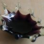 Newgrange purple inksplash glass candleholder bowl 22cm Image 10