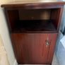 Dark wood bedside lockers with storage cupboard Image 2