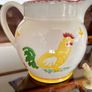 Laura Ashley Hens Ceramic Water or Milk Jug Spongeware Design 1995 Image 8