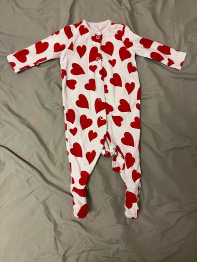 FREE 0-3mo heart Valentines onesie