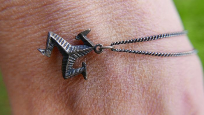 Vintage Sterling Silver 925 Pendant Necklace 3,9g length - 16"