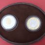 2001 MARCONI Set of 2 coins 925 Silver and 22ct gold Image 3