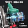 SALE | Circular Saw, 1300W HYCHIKA Electric Saw 4500RPM, High Power Motor, 24T Blade(185mm), Cutting Depth 65mm (90 degree), 45mm (45 degree), Safety Switch, Dust Extraction, for Wood/Plastic Cutting Image 5