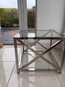 Two Glass Lamp tables