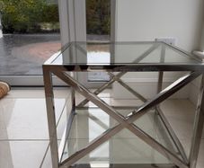 Two Glass Lamp tables