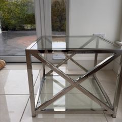 Two Glass Lamp tables