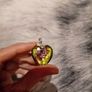 Multi colored heart pendant with wire wrap Image 4