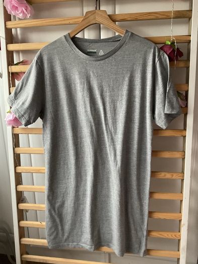 tshirt grey longline Topman tshirt small