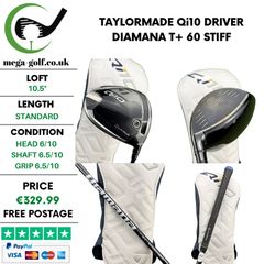 Taylormade Qi10 Driver / 10.5 Degree / Diamana T+ 60 Stiff