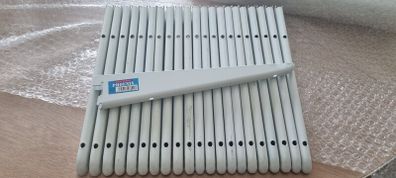 27cm White twin-slot shelf U-brackets