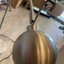 Brush nickel globe lamp with marble base Image 5