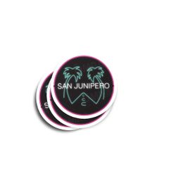 Black Mirror San Junipero Glossy Sticker 2-Pack