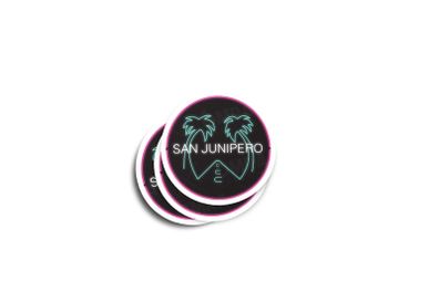 Black Mirror San Junipero Glossy Sticker 2-Pack