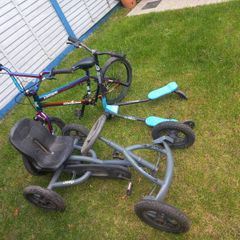go kart flicker and BMX bike