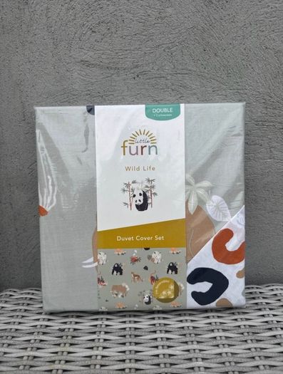 Little Furn Wild Life Kids Reversible Double Duvet Set