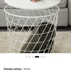 Ikea storage side table in white