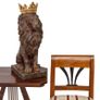 Large Antique Style Lion Garden Statue  Cast Stone Sculpture 57cm Image 4