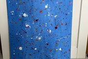 Large blue abstract painting
