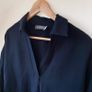 Mint Velvet Navy Open Neck "Throw On" Blouse Shirt Image 4