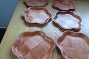 Woven Wooden Plates x 5 for Sale