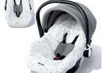 Orzbow Maxicosi Cover, Breathable Universal Baby Car Seat Cover Group 0+, Stain-Resistant Universal Maxicosi Cover, Machine Washable, 100% Pure Cotton (White Stars)