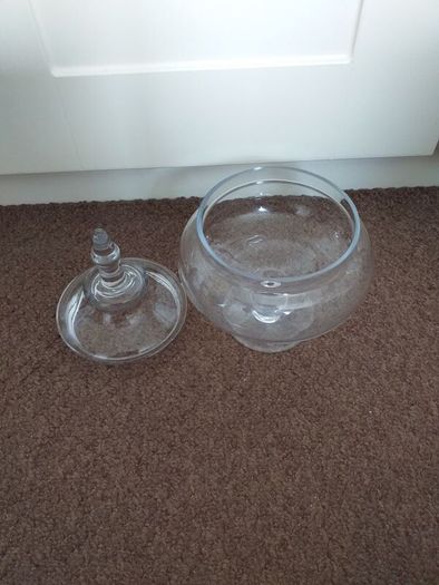 Small Glass Apothecary with Lid