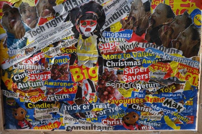 torn off #1 original paper collage