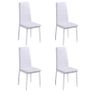5 Piece Dining Table Set Black and White Image 3