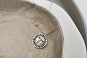 Engravable Necklace Silver Indian Sun A Symbol of Light and Strength