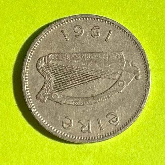 Irish pre-decimal sixpence (6d) coin