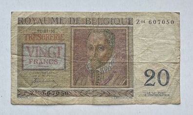 Belgium 20 Francs 1950 Banknote