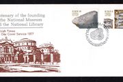 1977 Ireland Centenary of the Founding of the National Library and of The National Museum Commemorative Stamps Illustrated Addressed The Irish Times First Day Cover (FDC)