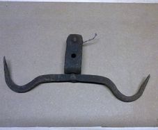 Old Irish blacksmith made hook with pulley