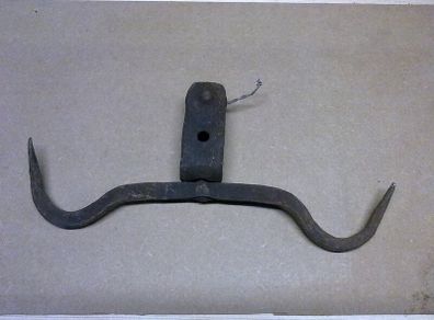Old Irish blacksmith made hook with pulley