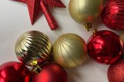 70 Christmas Baubles / Decorations / Red &amp; Gold Baubles