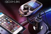 QC3.0 Fast Charger Car Hand Free Music Player Bluetooth FM Transmitter AUX Output Dual USB Port Suopprt U disk / TF Card lossless Music