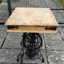 Bespoke unique antique upcycled Singer Sewing Machine Base Table Image 5