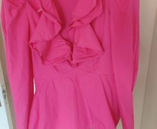River Island pink ruffle blouse size UK8 EU36 Postage included