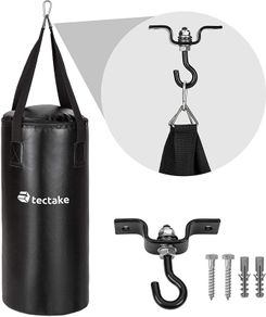 Punch Bag Boxing Set Filled 56 Cm With 10kg + Bracket With Boxing Gloves And Wraps