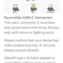 QGeeM USB-C Type (Thunderbolt 3 Compatible) HDMI Female (UHD 4K/30Hz) Gold-Plated/Nylon Braided/Aluminum Alloy Adapter Cable (Brand New/Warranty) Image 10
