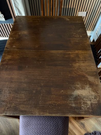 Extendable Dark Wood Dining Table and Chairs Upcycling / DIY Project