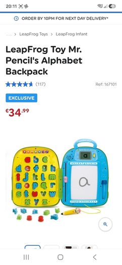 Leapfrog Mr. Pencil's Alphabet Backpack