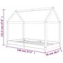 Kids Bed Frame White Solid Pine Wood 70x140 cm Image 4