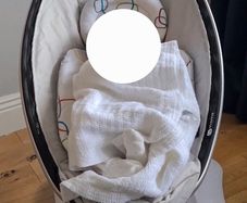 Mamaroo swing chair and babocush newborn comfort cushion