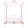 Canopy Bed Frame Pink Metal 160x200 cm Image 5